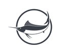 Marlin logo. Isolated marlin on white background